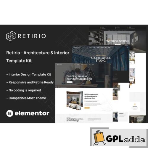 Retirio - Architecture & Interior Elementor Template Kit