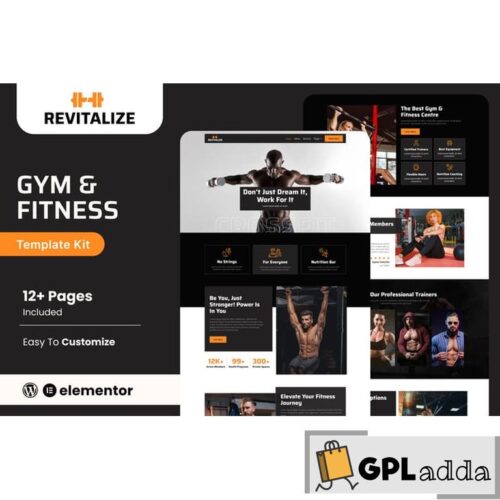 Revitalize - Fitness Gym Elementor Template Kit