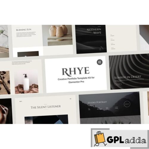 Rhye - Creative Portfolio Elementor Pro Template Kit