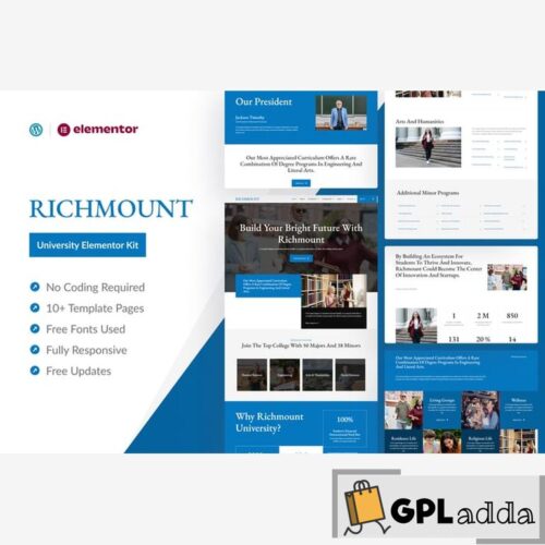 Richmount University - Education Elementor Pro Template Kit