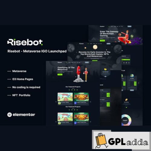 Risebot - Metaverse IGO Launchpad Elementor Template Kit