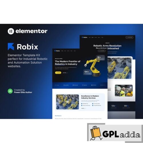 Robix - Industrial Robotic & Automation Solution Elementor Template Kit