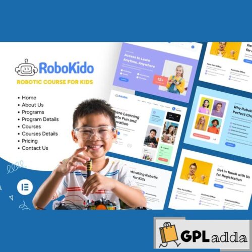 Robokido - Online Learning Courses for Kids Elementor Template Kit