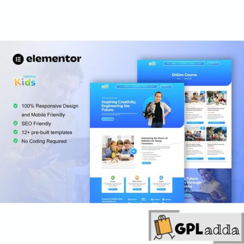 RoboticaKids - Kid Robotic School Elementor Pro Template Kit