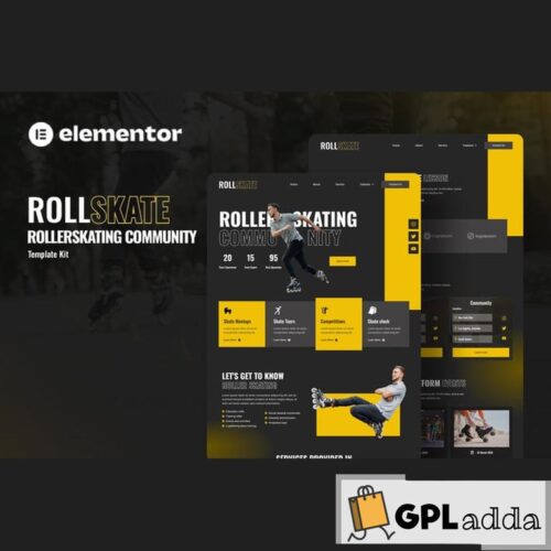 Rollskate - Rollerskating Community Elementor Template Kit