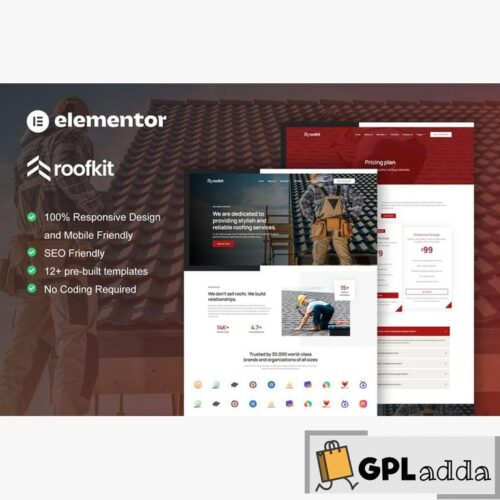 RoofKit - Roofing Services Elementor Pro Template Kit