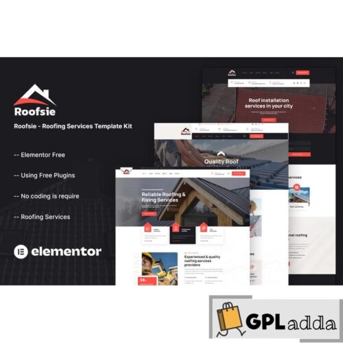 Roofsie - Roofing Services Elementor Template Kit