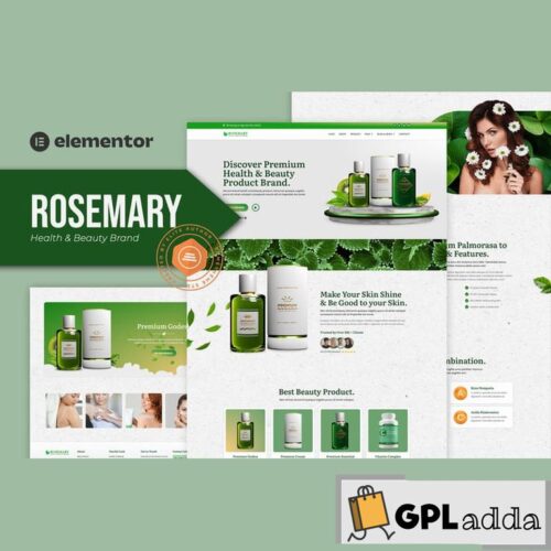 Rosemary - Health & Beauty Brand Elementor Template Kit