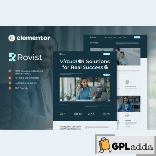 Rovist - Virtual Assistant Service Elementor Template Kit