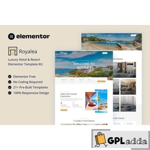 Royalea - Luxury Hotel & Resort Elementor Template Kit