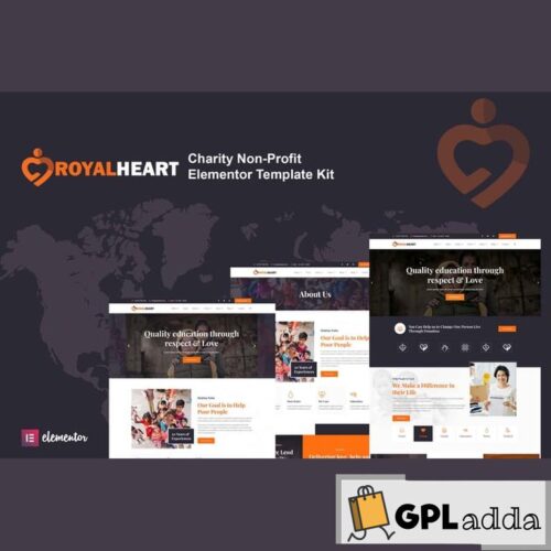 Royalheart - Nonprofit Charity Elementor Template Kit