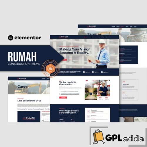 Rumah - Construction Theme Elementor Template Kit