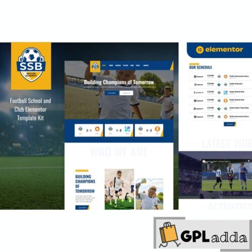 SSB - Football School & Club Elementor Template Kit