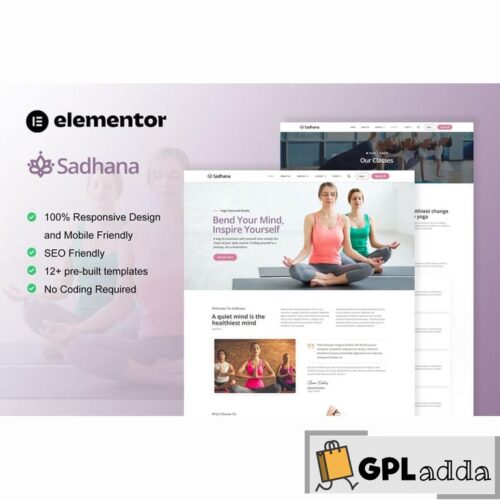 Sadhana - Yoga Teacher & Studio Elementor Template Kit