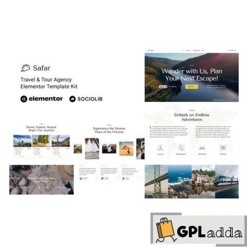 Safar - Travel & Tour Agency Elementor Template Kit