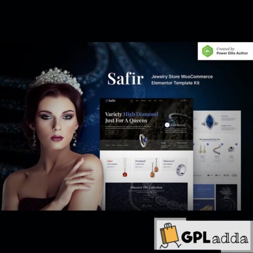 Safir - Jewelry Store WooCommerce Elementor Pro Template Kit