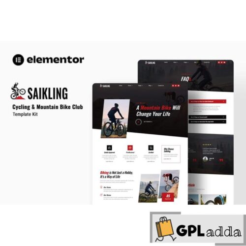 Saikling - Cycling Mountain Bike Club Elementor Template Kit