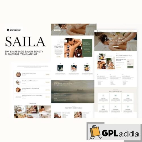 Saila - Spa & Massage Salon Beauty Elementor Template Kit