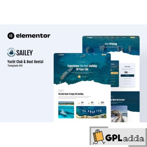 Sailey - Yacht Club & Boat Rental Elementor Template Kit