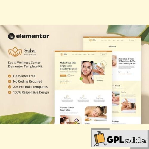 Salsa - Beauty & Spa Elementor Template Kit