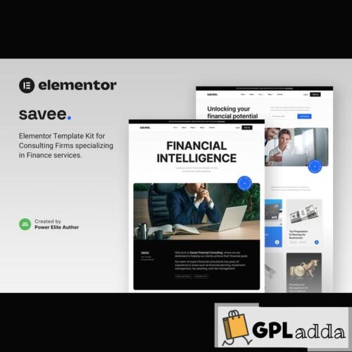 Savee - Financial Consulting Elementor Template Kit