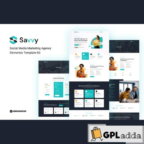 Savvy - Social Media Marketing Agency Elementor Template Kit