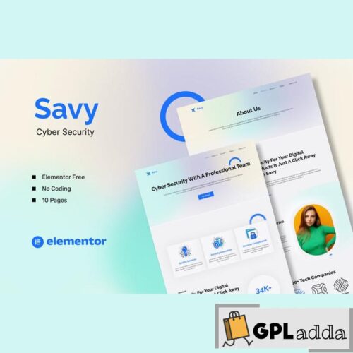 Savy - Cyber Security Elementor Template Kit