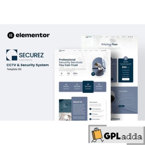 Securez - CCTV & Security System Elementor Template Kit