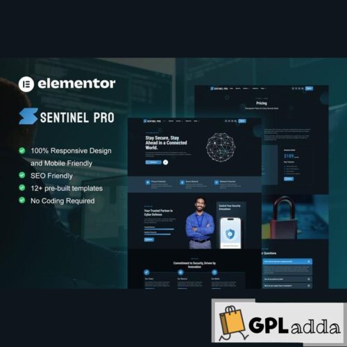 Sentinel - Cyber Security Services Elementor Pro Template Kit