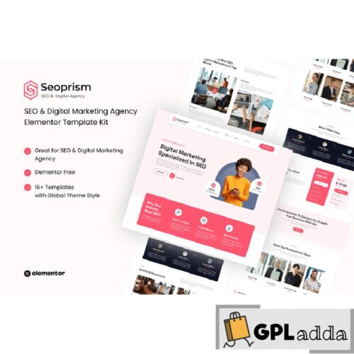 Seoprism - SEO & Digital Agency Elementor Template Kit