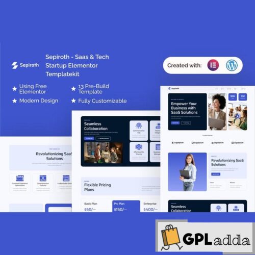 Sepiroth - Saas & Tech Startup Elementor Template Kit