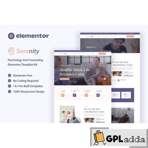 Serenity - Psychology & Counseling Elementor Template Kit