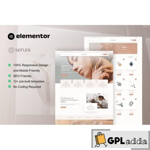 Seruni - Jewelry Store WooCommerce Elementor Pro Template Kit