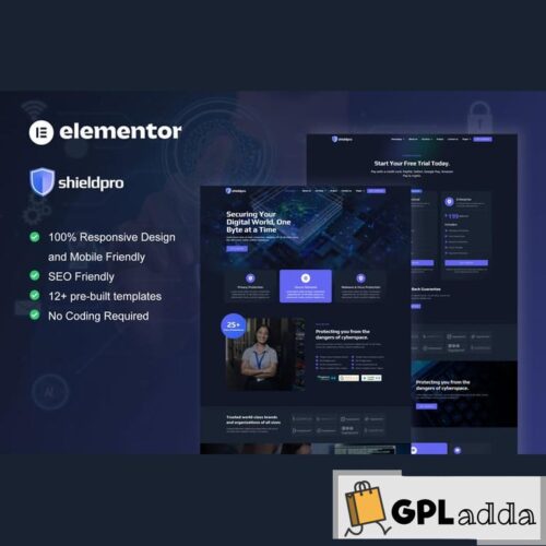 Shieldpro - Cyber Security Services Elementor Pro Template Kit