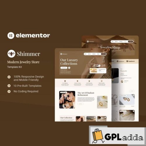 Shimmer - Modern Jewelry Store Elementor Template Kit