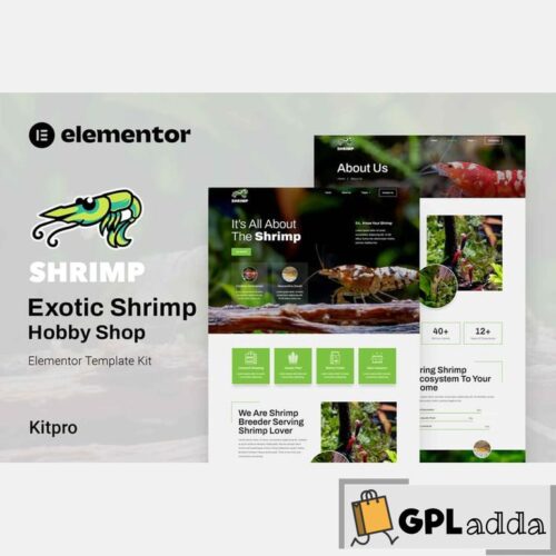 Shrimp - Aquarium & Hobby Shop Elementor Template Kit