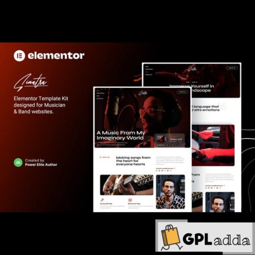 Sinatra - Musician & Band Elementor Template Kit