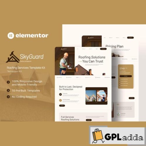 SkyGuard - Roofing Services Elementor Template Kit