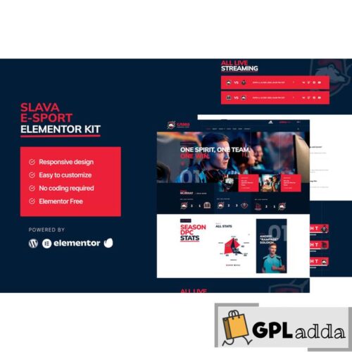 Slava - Esport & Gaming Elementor Template Kit