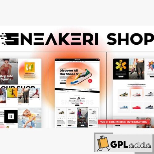 Sneakeri - Sports Shoes Store Elementor Pro Template Kit