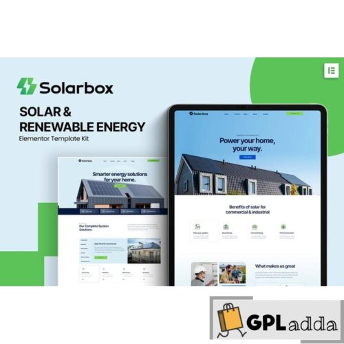 Solarbox - Solar & Renewable Energy Elementor Template Kit