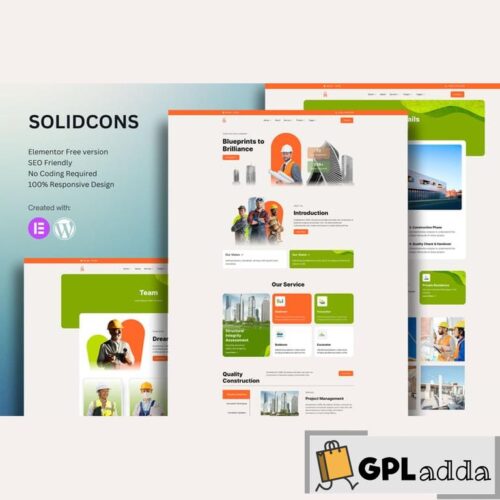 Solidcons - Construction And Industry Elementor Template Kit