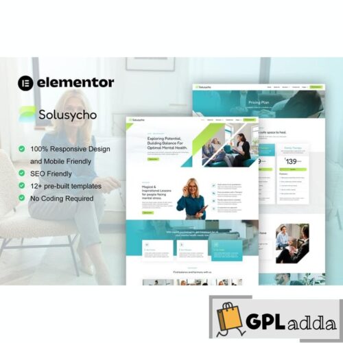 Solusycho - Psychology & Mental Health Elementor Template Kit