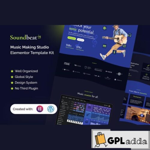 Soundbeat - Music Making Studio Elementor Pro Template Kit