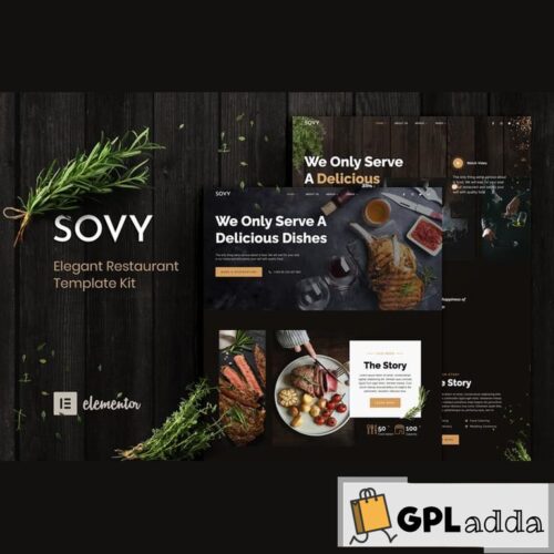 Sovy - Restaurant Elementor Template Kit