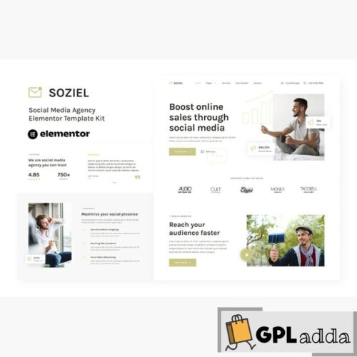 Soziel - Social Media Agency Elementor Template Kit