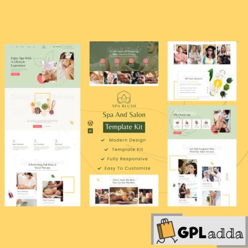 Spa Blush - Beauty Massage & Wellness Elementor Template kit