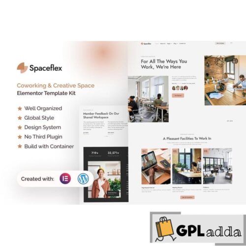 SpaceFlex - Coworking & Creative Space Elementor Pro Template Kit