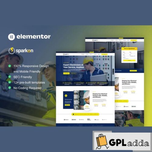 Sparkon - Electrical Installation & Maintenance Service Elementor Pro Template Kit