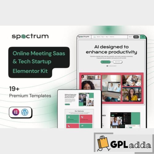 Spectrum - Online Meeting Saas Elementor Pro Template Kit